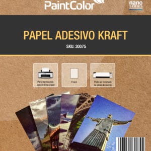 Papel Adesivo Kraft para Jato de Tinta 135g A4 - 10 Folhas