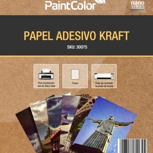 Papel Adesivo Kraft para Jato de Tinta 135g A4 - 10 Folhas