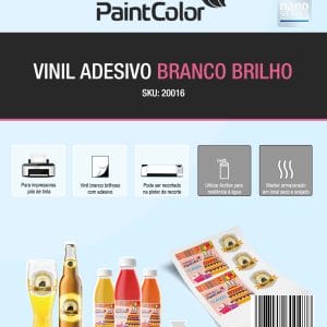 Vinil Adesivo para Jato de Tinta Branco Glossy A4 100 Folhas