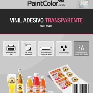 Vinil Adesivo para Laser Glossy Transparente A4 10 folhas