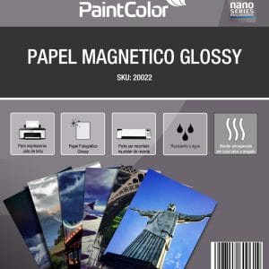 Papel Fotográfico Magnético Glossy para Jato de Tinta A4 700g 5 Folhas