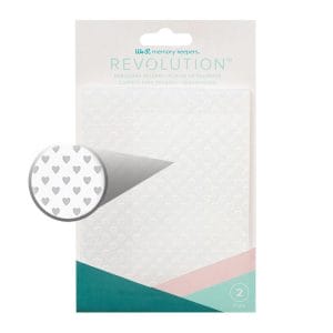 Placa de Emboss Corações e Estrelas We R Revolution - Kit com 2 Peças