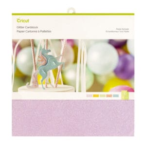 Papel Cartão 5 Cores Glitter - Cricut Cardstock 30x30 cm - 10 Folhas