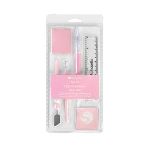 Ferramentas Essenciais Rosa Silhouette - Kit com 6 Peças
