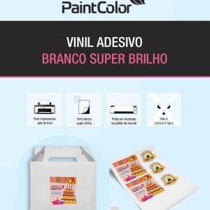 Vinil Adesivo para Impressão Branco 190g A4 - 100 Folhas