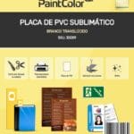 Placa de PVC Branco Translucido Sublimático A4 10 Unidades