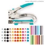 Crop a Dile II Big Bite Aplicador de Ilhós We R + Ilhós Colorido e Elástico