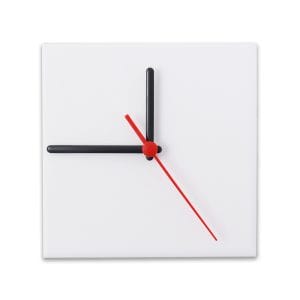 Relógio Fosco para Sublimação Quadrado Branco 15x15 - 1 Un.