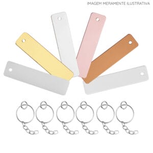 Chaveiro Acrilico Tag 2x8CM- 10Un