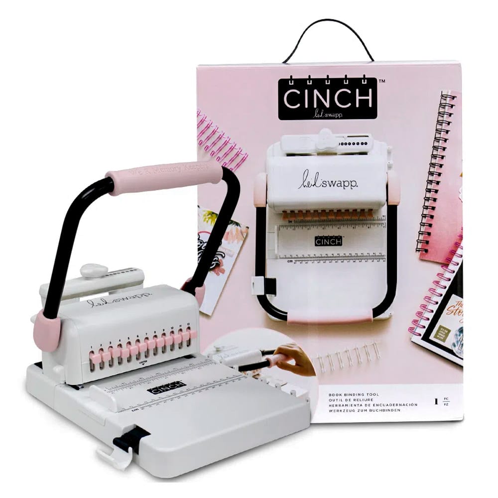 Encadernadora rosa de furo quadrado The Cinch