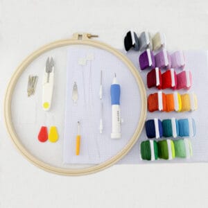 Kit Ponto Cruz Agulha Croche  e Acessórios Art Mak