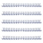 Wire-o Encadernação 2x1 15,9mm 23 anéis – 5 unidades - Azul