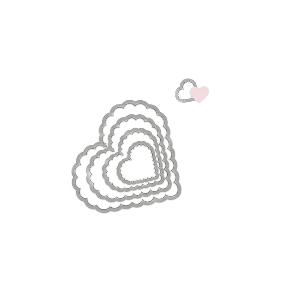 Facas de Corte Thinlits Sizzix - Corações Decorados