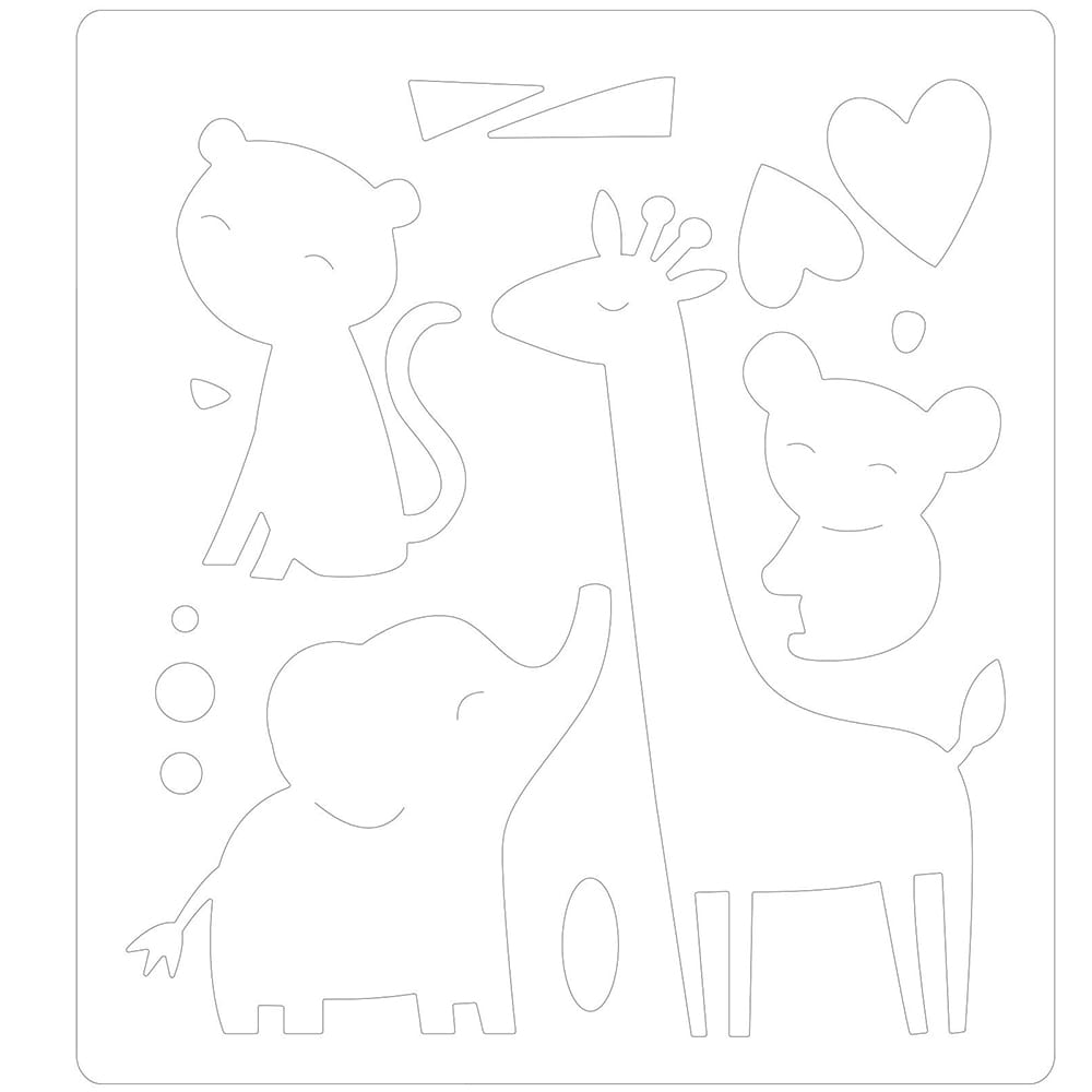 Facas de Corte Thinlits Sizzix - Amigos do Zoológico - Imagem 2