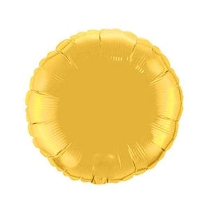 Balão Metalizado Redondo Dourado 45cm