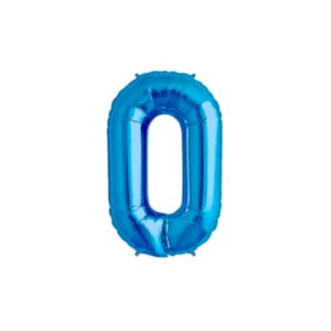 Balão Metalizado Número Azul 40cm