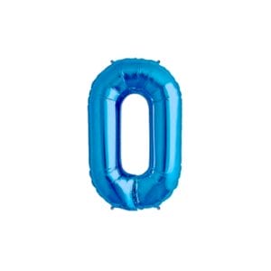 Balão Metalizado Número Azul 40cm