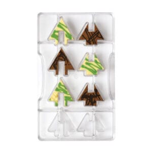 Forma de Chocolate em Policarbonato Pinheiro Encaixe 3D - Decora