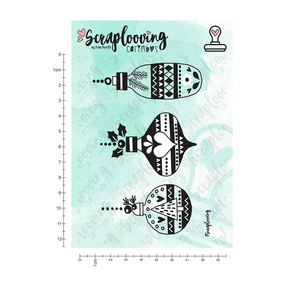 Carimbo Cartela Enfeites de Natal 02