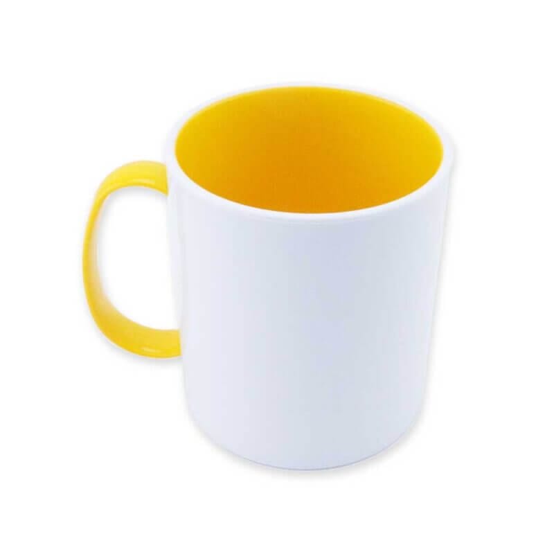 Caneca de Polímero para Sublimação Alça/Interno Color 400ml - 6 Un - Image 4