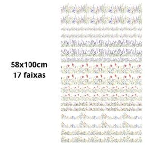 Transfer DTF Têxtil - Tema Barra de Flores