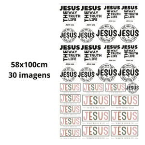 Transfer DTF Têxtil - Tema Jesus