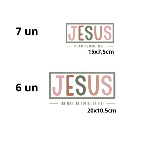 Transfer DTF Têxtil - Tema Jesus - Imagem 2