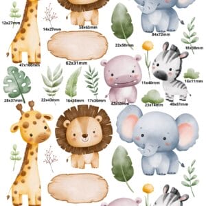 Transfer DTF Têxtil - Tema Safari 20x30cm