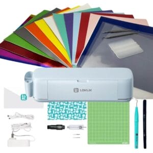 Loklik iCraft: Plotter de Recorte Bivolt - Kit Vinil - Azul