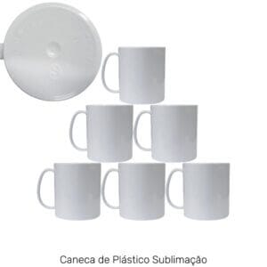 Caneca de Polímero para Sublimação Branca 400ml