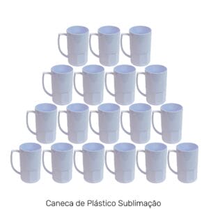 Caneca de Chopp Polimero para Sublimação Branca - 550ml