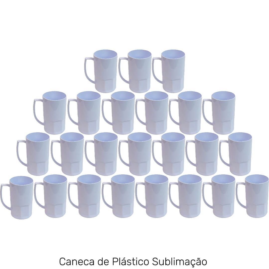 Caneca de Chopp Polimero para Sublimação Branca - 550ml - Imagem 3