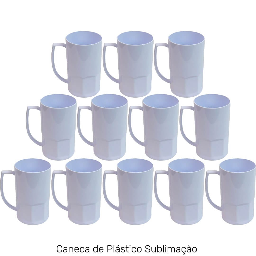 Caneca de Chopp Polimero para Sublimação Branca - 550ml - Imagem 4