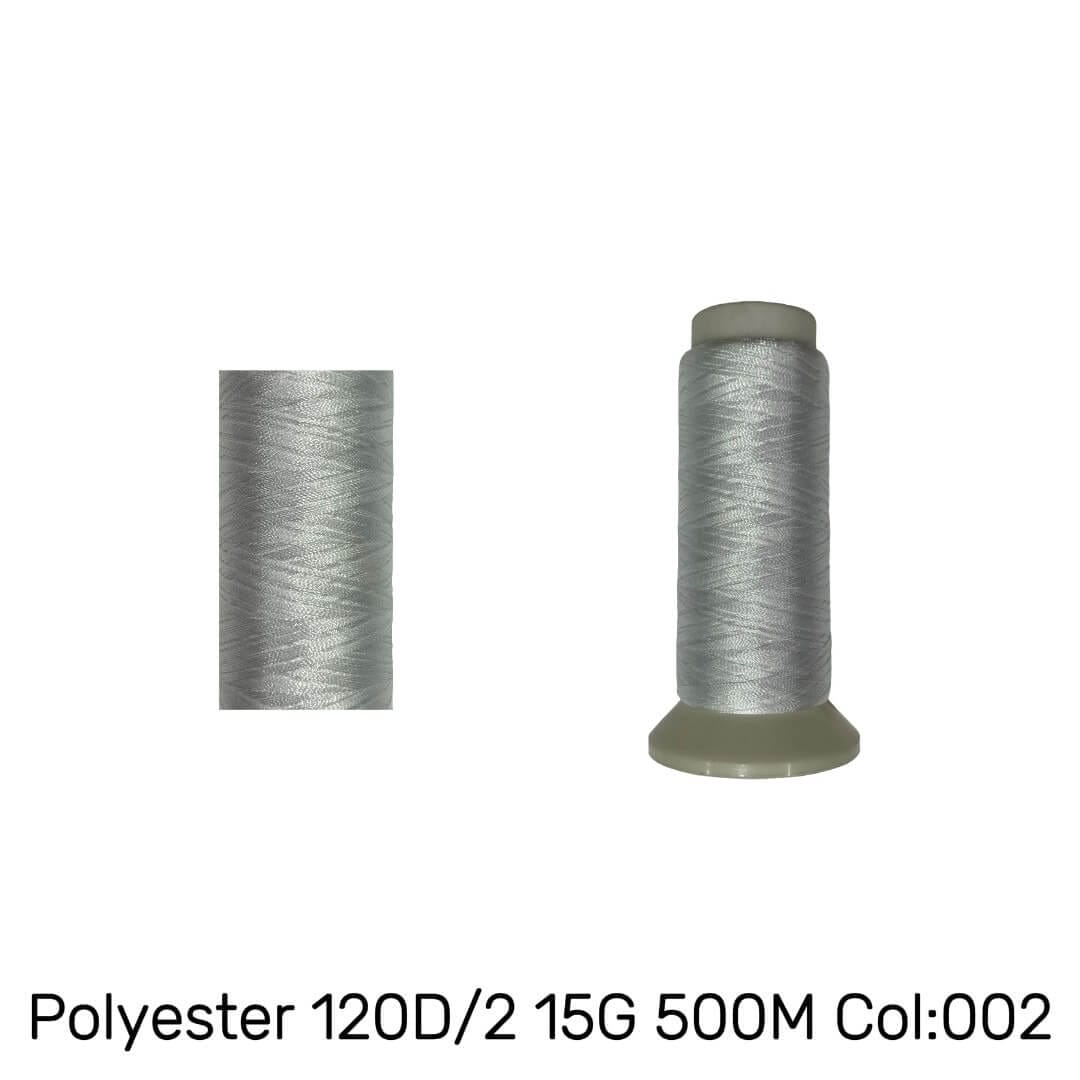 LINHA BORDAR 100% POLIÉSTER 15G CONE 500M COR BRANCO