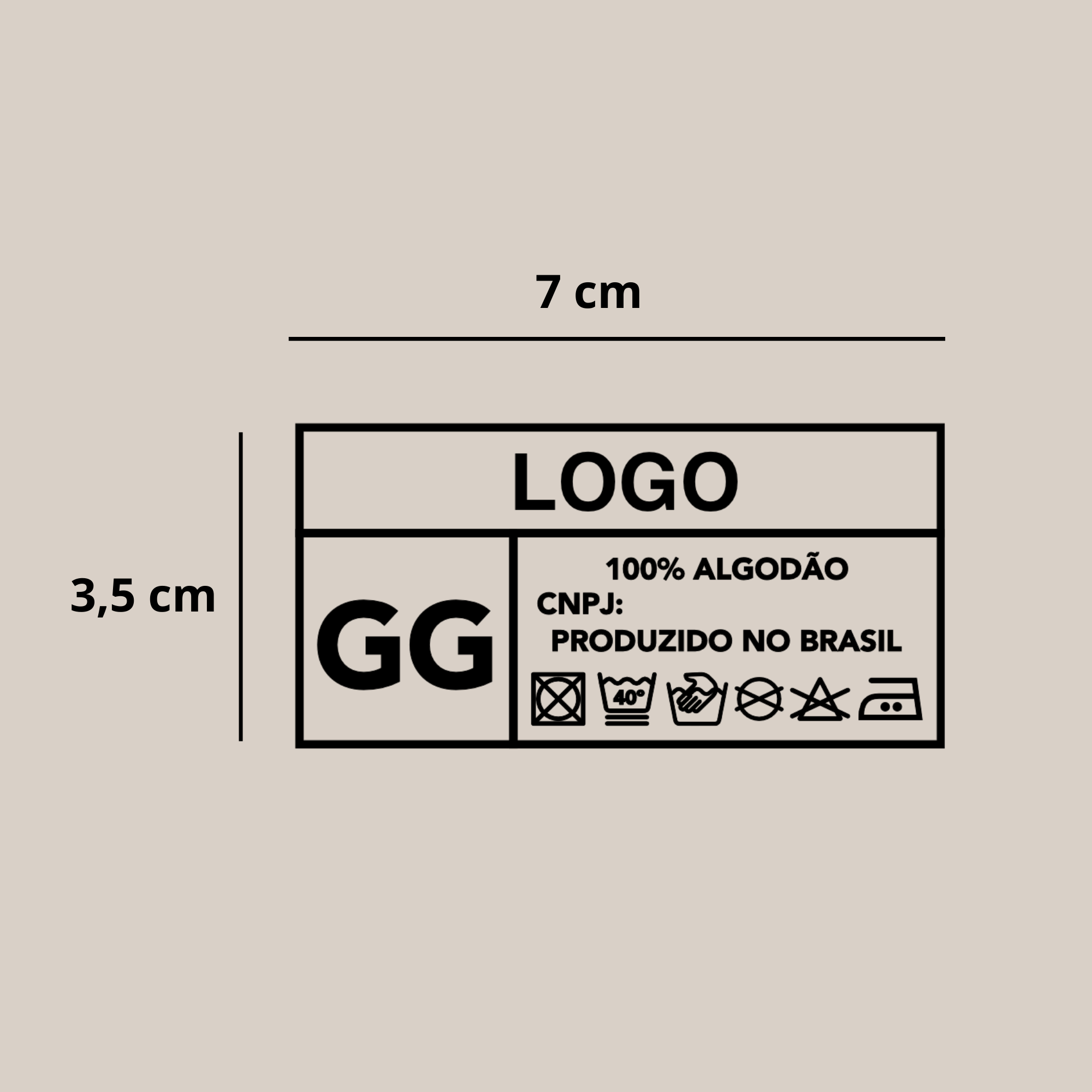 Etiquetas de Composição DTF Têxtil Personalizadas para Roupas - Imagem 2