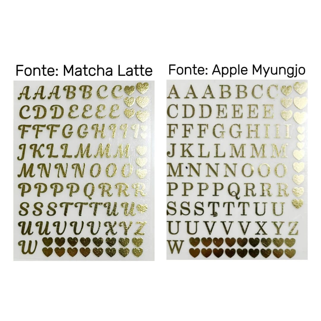 Alfabeto Vinil Termocolante para Organza, Algodao Cru, Sintetico, Couro, Papel, Plastico Cristal, MDF, Acrilico e Bopp - Imagem 2