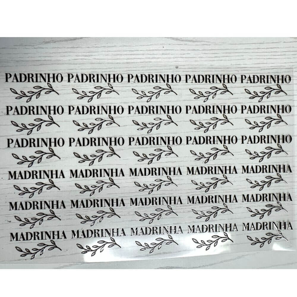 Adesivo Permanente para Xícara Madrinha e Padrinho - 15 unidades de cada - Imagem 7