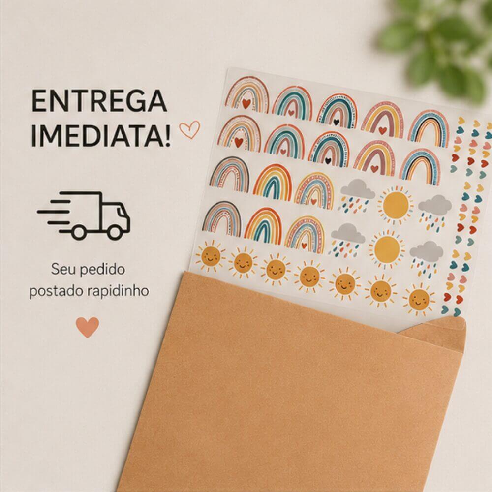 Adesivo Permanente Arco-íris para decoração de louças, porcelana, MDF, acrílicos, plásticos, canecas, potes - Imagem 3